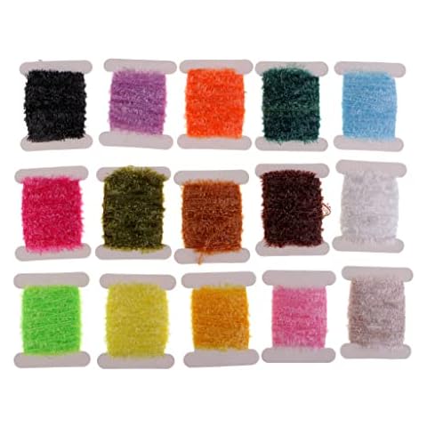 Sharplace 15 Karten Fliegenbinden Werkzeug Bindematerial 5m pro Rolle Cover