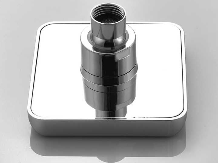 Image of KABA by ACQUASO 4x4 inch Inches Overhead Shower | High Pressure Rain Spa System For Luxury Bathroom | ABS Rainfall Showerhead Easy Install with Steel 9 inch ARM (ORNAMIX)