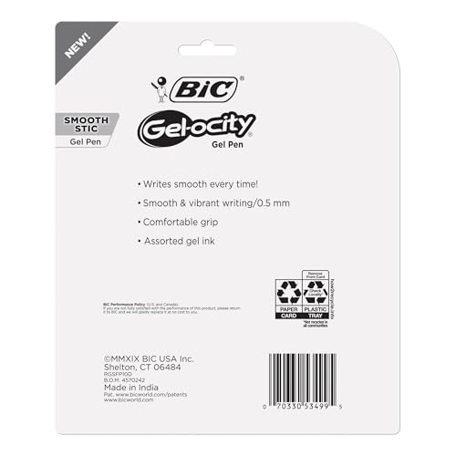Bolígrafos BIC Gel-ocity Gel punto fino 0.5 mm pack 10 miniatura 2