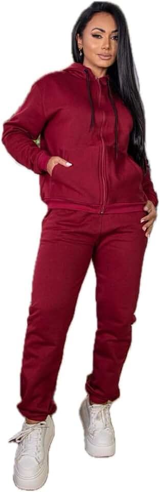Blusa Moletom Feminino com Zíper, Capuz e Bolso Canguru, 50% Algodão e 50% Poliéster, Fit Solto, Cores Variadas