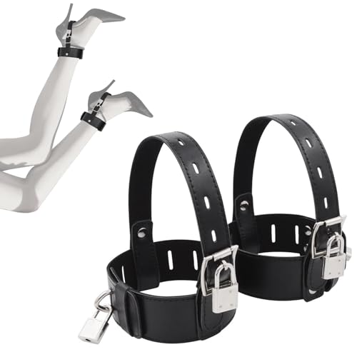 BDSMLOVE Fußfesseln für High Heels,Bondageset Fessel Set,BDSMs Spielzeug hart,Fetisch erotisches Sexspielzeug,SM Sexspielzeug extreme Paare,BDSMs Spielzeug extrem Sklavin (Schwarz)