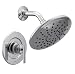 Moen T3002EP Gibson Posi-Temp Pressure Balancing Modern Shower Only Trim with 8-Inch Rainshower, Valve Required, Chrome
