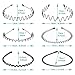 PYCJNFC 6 Pieces Metal Headbands Wavy Hairband Spring Hair Hoop Sports Fashion Hair Bands Unisex Black Elastic Non Slip Simple Headwear Accessories
