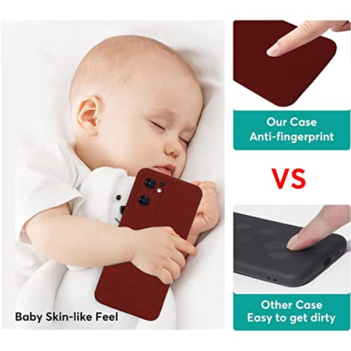 Image of Jkobi Back Cover Case for Tecno Spark Go 2020 | Go 2021 (Matte Silicone with Inside Fiber Cloth |Red)