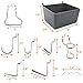 FRIMOONY Pegboard Hooks Assortment with Pegboard Bins, Peg Locks, for Organizing Tools, 80 Piece