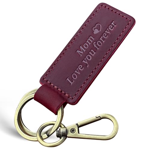 Image of Dad Keychain - Remember I Love You Dad, Leather Keychain for Father from Daughter or Son
