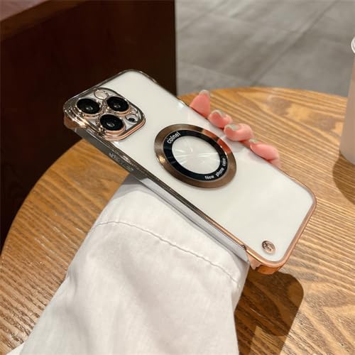 Coque de chargement sans fil mince en finition Or pour iPhone 13 et 12 Pro Max