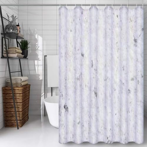 Rideau de douche imperméable et lavable en machine avec 12 crochets inclus