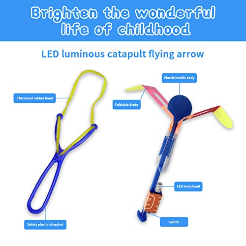 ZIYOUA Fliegendes Spielzeug Party Set, 12 PCS LED Licht Erstaunliches Hubschrauber- Schleuder Spielzeug, Kindergeburtstag Partygeschenke, Partyzubehör und Goodie Bag Stuffers