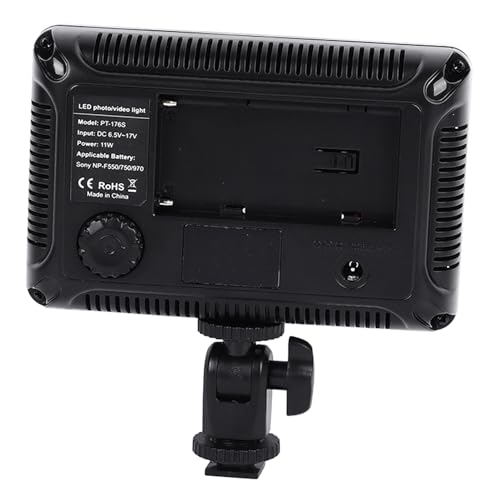 Mini lampe vidéo LED rechargeable 176 LED intensité variable pour caméscope