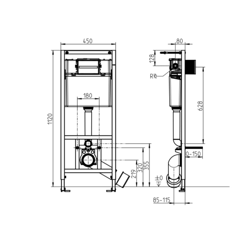 Bâti support pour construction sèche VILLEROY & BOCH ViConnect Pro