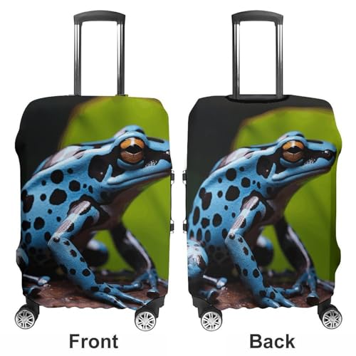 Dart Frog Blue Elastic Luggage Cover Suitcase Protector for 19-32 Inch Suitcases | Universal Stretchable Travel Bag Cover | Anti-Scratch, Washable with Zipper Closure L3