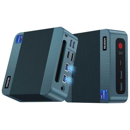 Reatan S8 Intel Mini PC Core i9-12900H(14C/20T,Turbo 5.0GHz), 32GB DDR5 1TB PCle4.0x4 SSD 11 Pro Gaming PC, Thunderbolt 4 Triple Display Mini Desktop Computers, Dural 2.5Gbps LAN, WiFi6/BT5.2