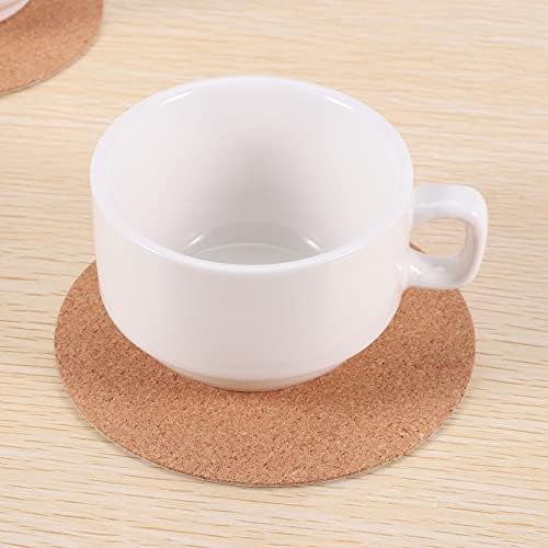 Geroosaty Self-Adhesive Cork Coasters,Cork Mats Cork Backing Sheets for Coasters and DIY Crafts Supplies (60 Pcs, Round)