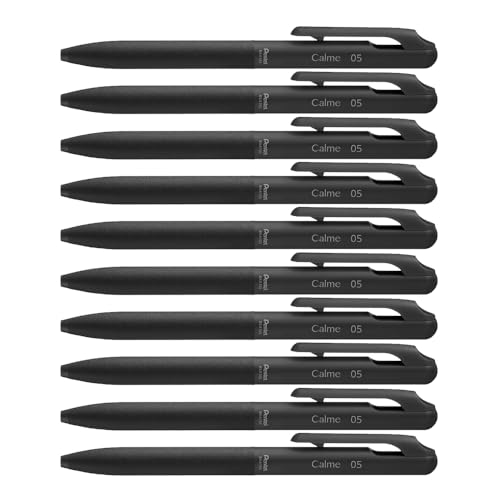 Bolígrafo a base de aceite Pentel Calme BXA105A-A con punta fina de 0.5 mm y tinta negra, pack 10
