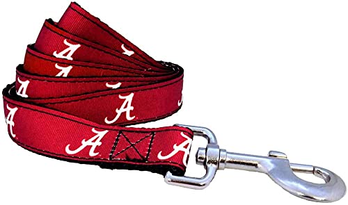 Collegiate Dog Leash (Alabama, 6 Foot X 1 inch)