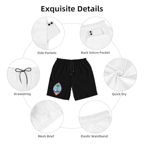 Seal of Guam Men's Quick-Dry Board Shorts 7" - Swim Trunks Summer Hawaii Beach4