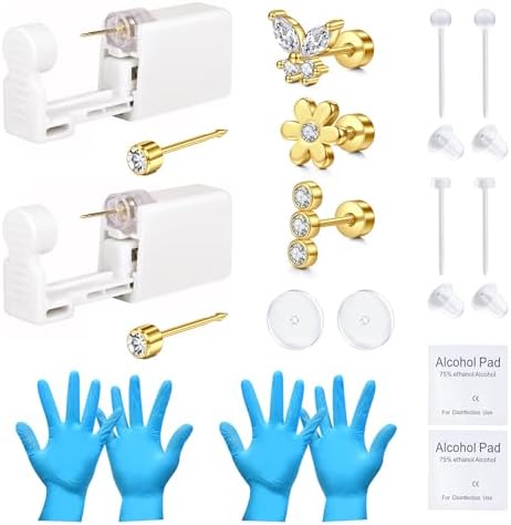 LOLIAS 2 mm 14K goud oorbellen voor dames en heren, hypoallergeen roestvrij staal, set schroefset met zirkonia, kleine oorstekers