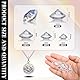 TOAOB 1300 Stück AB Farbe Deko Diamanten 3 mm 4 mm 6 mm 10 mm Acryl Kristall Diamant Konfetti Tischdeko Hochzeit Dekoration