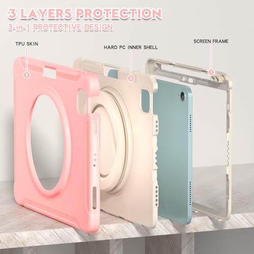 Funda iPad Air 5ª generación para evitar roturas de pantalla carcasa rosa 6