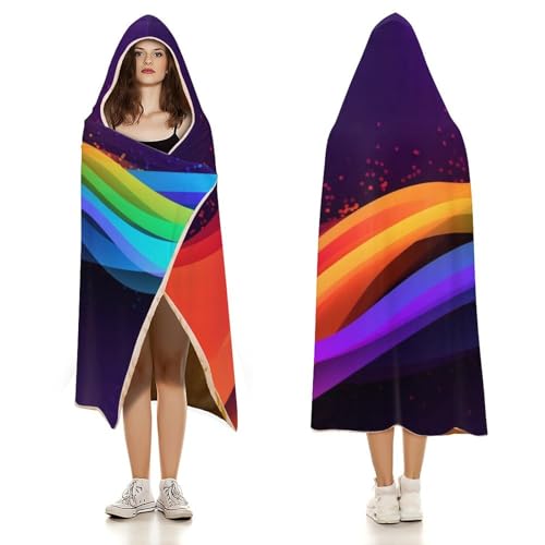 Couverture à capuche portable colorée 150x200 cm pour canapé