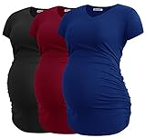 Diese Umstandstop T-shirts für schwangere Frauen sind ein Muss für werdende Mütter. Extra Länge, um Ihren Bauch zu bedecken. Sie können der Umstandskleidung während der Schwangerschaft und später tragen.