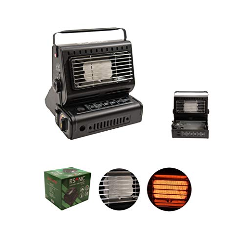 RSonic - Calentador de Gas portátil (1,3 kW, para Exteriores, Camping, Pesca, Mini Calefactor)