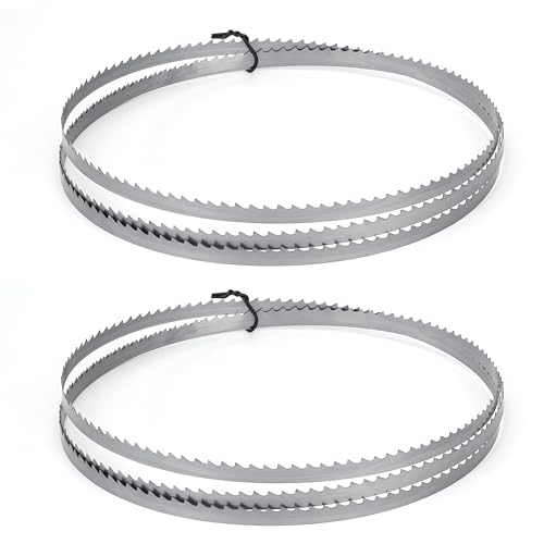 QIMEI-SHOP Hojas Sierra de Cinta 1400 x 6,35 x 0,35 mm 6TPI SK5 Hojas de Sierra de Cinta para Cortar Madera Plastico 2 Piezas