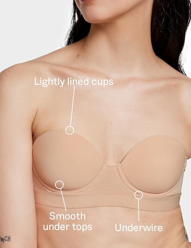 Pepper Strapless Bra | MVP Multiway Lightly Lined Strapless, Underwire Bra for Women with Convertible Straps (30A-40B4