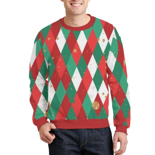 Christmas Custom Adult Crewneck Sweater for Men and Women add Text to The Front and Back of Your Picture to Print Personalized Crewneck Sweater Gifts Forest Green3