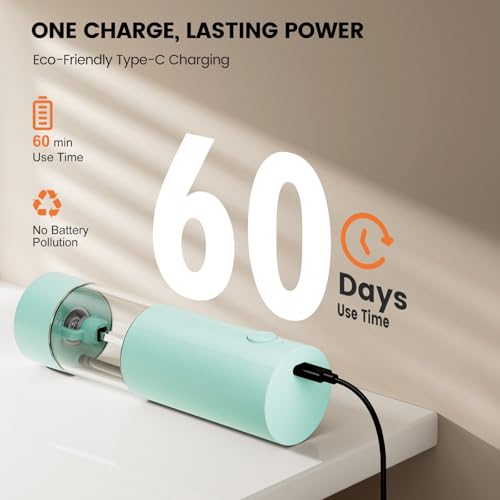 Image of Electric Salt and Pepper Grinder Set - Rechargeable Automatic Salt and Pepper Shakers, Kitchen Appliances with External Adjustable Coarseness, Larger Hopper for Cooking, Home Gifts(2 Pack,Mint Green)
