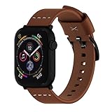ARTCHE Uhrenarmband Leder, 38mm 40mm Uhrenarmband für Apple Watch, Retro Uhrenarmbänder Leder Verstellbarer Armband für Uhrenarmband kompatibel mit Iwatch Serie 6 SE 5 4 3 2 1, Braun