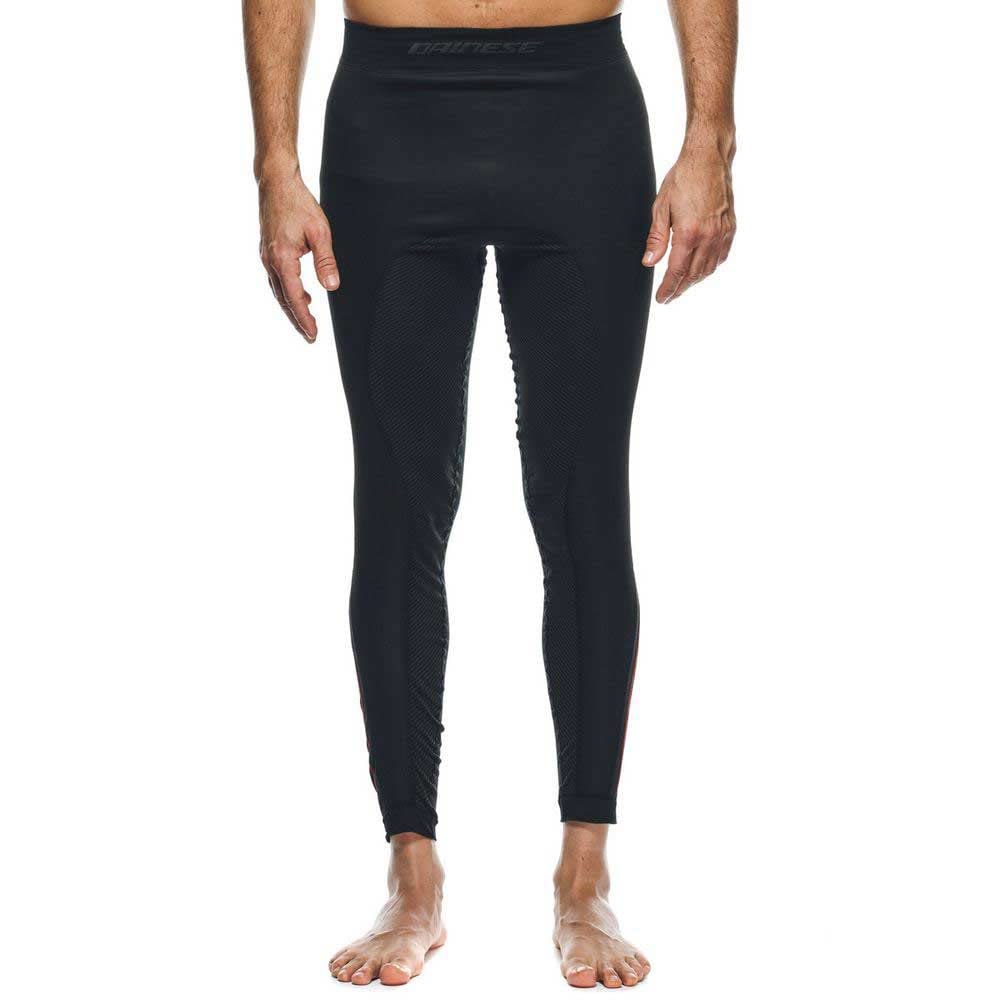 Dainese No Wind Thermo Pants, Motorbike Thermal Base Layer Pants, Men, Black/Red, L