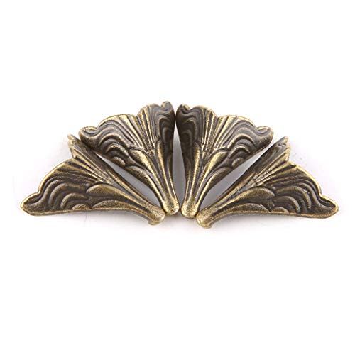 Image of 8PCS 20x26mm Antique Corner Protectors Bronze Tone For Case Box Corners