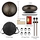 KUD Tongue Drum, 12 Zoll 13 Tone C-Dur Zungentrommel Schlagzeug Instrument, Steel Pan Töne Schlaginstrument Hand Pan Drum mit Trommelschlägeln Tragetasche Note Sticks für Meditation Yoga Klangheilung