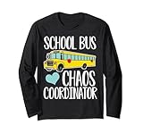 Lustiger Schulbusfahrer, Transportarbeiter, Job, Fahr Langarmshirt