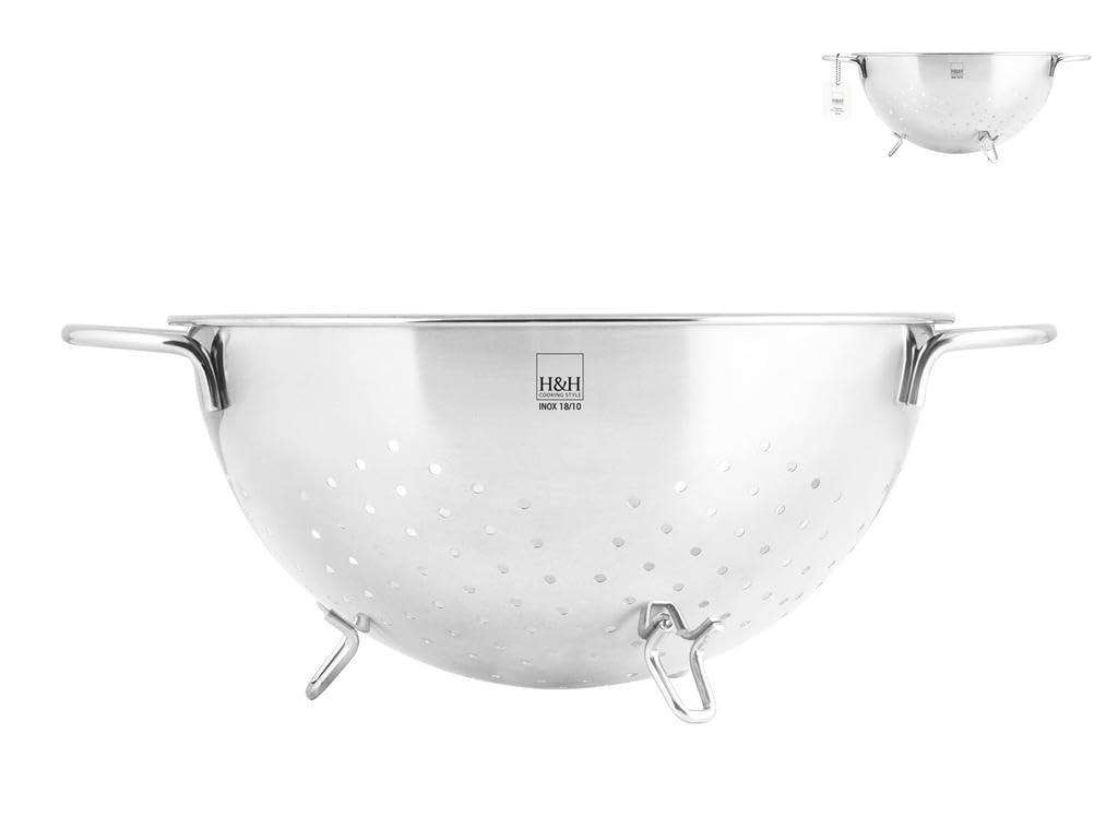 H+H Pengo 4012 Seiher, Edelstahl, 22 cm, Edelstahl, Stahl