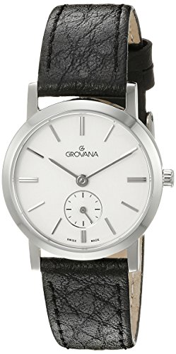 Grovana Women's 3050-1532 Traditional Analog Display Swiss Quartz Black Watch