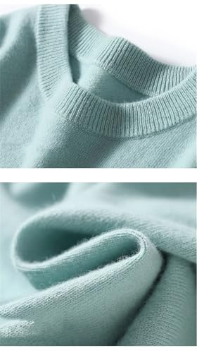 Disimlarl Men Wool Solid Sweater Crew Neck Long Sleeved Jumpers Pullover Loose Casual Knit Sweater3