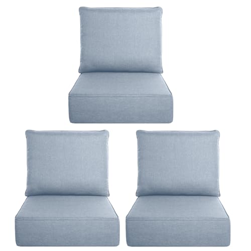 Image of Luxury Outdoor Seat Cushion Set-22 x 24 x 6 Inch Outdoor Chair Cushions with Water Resistant & Removable Cover Outdoor Cushions for Patio Furniture Chair Sofa Couch