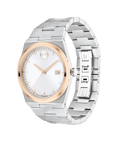 Movado Bold Quest Men's Luxury Quartz Watch - Swiss Movement, Stainless Steel Bracelet, Water Resistance 50 Meters (5ATM) - Classic Timepiece - Gift for Him - 40mm2