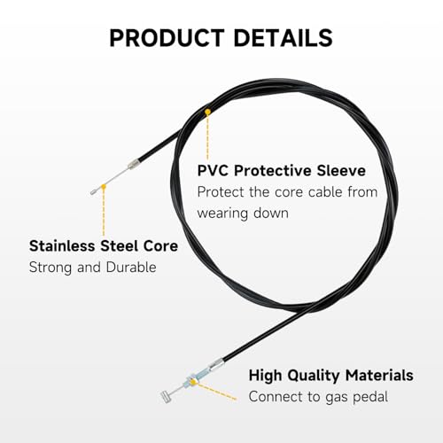HIAORS Cabo de acelerador reto universal de 75 polegadas compatível com scooter a gás Kandi Go Kart
