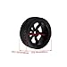 BQLZR 4PCS RC1: 10 Flat Sports Car with Mountain Pattern Tires and New 7-spoke Black Wheels 20468