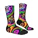 XZDZDX Leopard theme Polyester Mid-Calf Socks 2 Black-2 for Unisex - Skin-Friendly Elastic Fashion Crew Socks