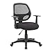 Boss Office Products Commercial Grade Mesh Task Chair with Lumbar Support in Black