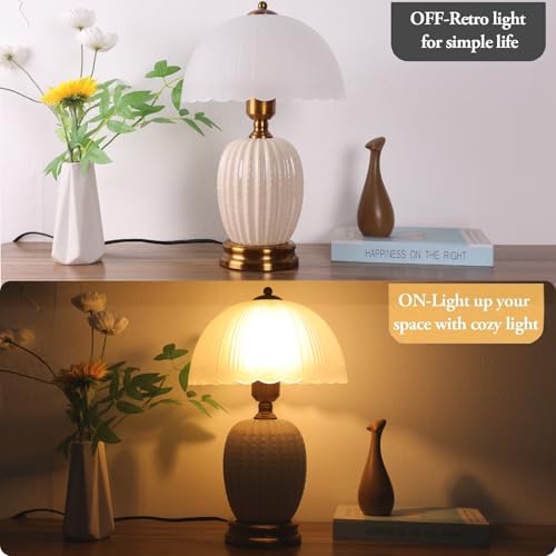 Lámpara de Mesa de Cerámica Dimmable Vintage Moderna 16 in miniatura 3