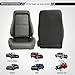 Universal Racing Seats Bucket Seats Reclinable Car Seats Adjustable Sport Seats PU Leather with Sliders 2 pcs (Black, 29.3