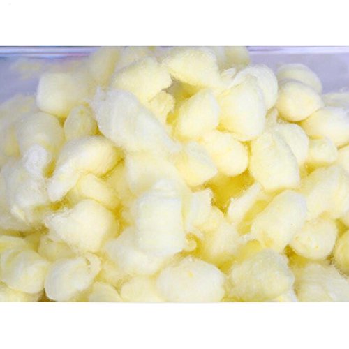 HYGMall 100 PCS / 1 BAG Lit Thermique Maison Hamster Coton Boule Pet Petits Animaux Chaud Nid Pet remplisseur balle de coton Pour Guinée cochon chinchilla Coton Ball (Jaune) Cover