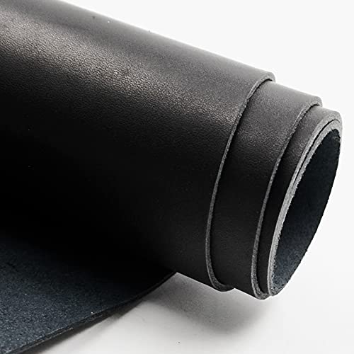 WEIDU Pflanzlich gegerbtes Leder der ersten Schicht, echtes Rindsleder, Schnitzerei, Schwarze Farbe, 1,0 mm, 2,0 mm Dicke Farbe für die Haut, Schwarze Farbe