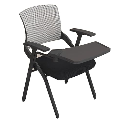 Chaise de bureau ergonomique avec tablette gris, dites adieu au manque d'espace de travail